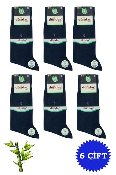 Dündar Men's Bamboo Classic Summer Long Socks 6 Pack