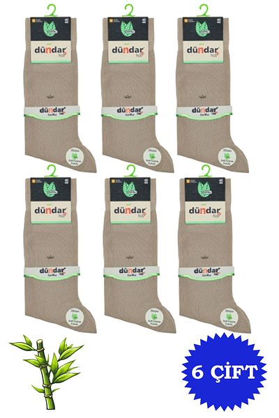 Dündar Men's Bamboo Classic Summer Long Socks 6 Pack
