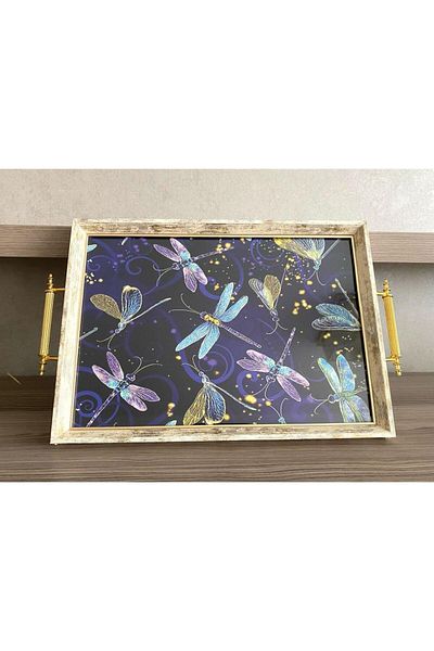 Mirsa Global Patterned Tea Tray, Luxury Tea Tray, Presentation Tray