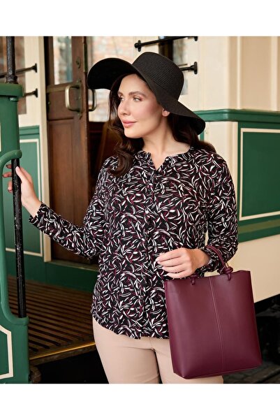 wearon tekstil Women Viscos Fabric Mother Large Size Shirt Combed