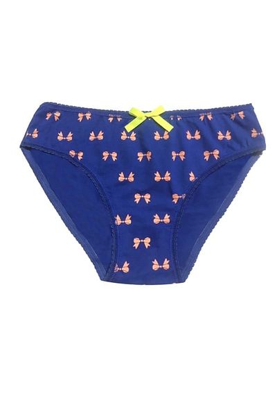 melonika Bikini decorat cu panglică de culoare Saks pentru femei