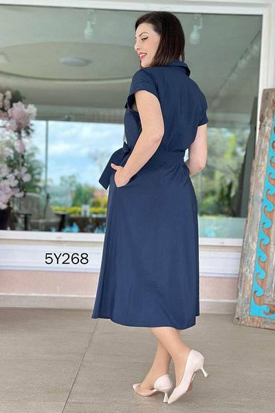 İnce Topuk Buttoned Pinco Fabric Dress 5Y268