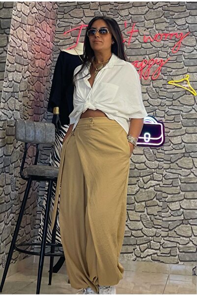 Bade BEJ YANDAN BAĞLAMALI PANTOLON