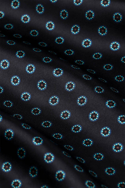 Bursa İpek Ανδρικό μεταξωτό κασκόλ με πράσινο σχέδιο