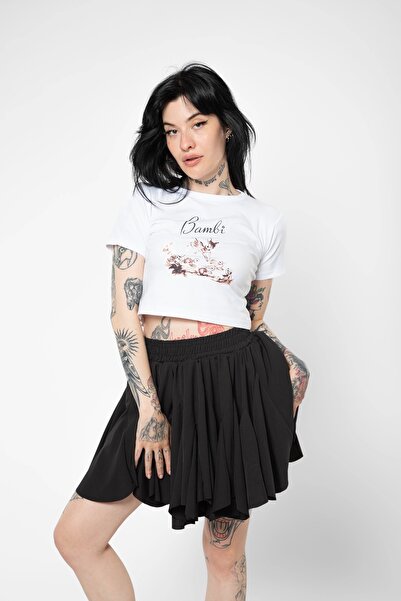 Bak Moda Fusta neagră cu volane Senzi