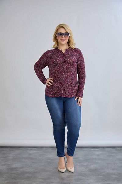 wearon tekstil Women Viscos Fabric Mother Large Size Shirt Combed