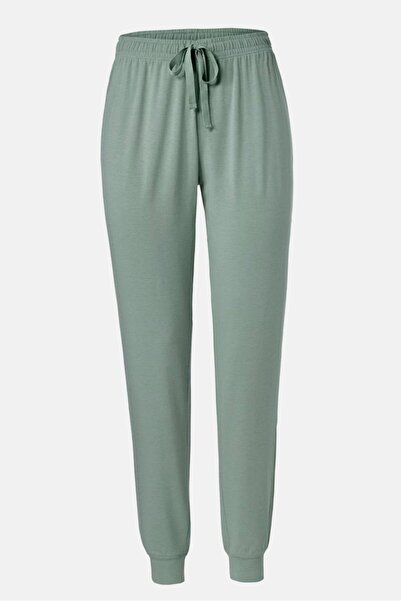 Tchibo Women Regular Fit Plain Stretchable Pants, Sage Green