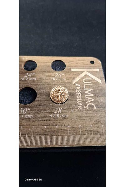 KULMAÇ AKSESUAR Gold Anchor Patterned Button (Series of 6)