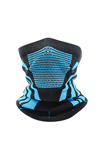 Choice غطاء رأس/قناع شتوي دافئ للرقبة أزرق سماوي بمقاس حر، قناع وجه مقاوم للر...