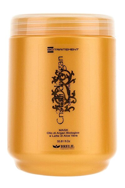 BRELIL قناع الشعر المغذي والمنشط بعمق مع زيت الأرغان العضوي والصبار 1000 مل