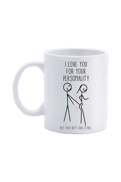 OEM Εξατομικευμένη λευκή κούπα, λατρεύω την προσωπικότητά σου, INOVATIX®. 330 ml