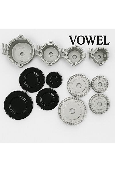 VOWEL 12 Parça Set üstü ocak - Ankastre ocak Havuzlu Bek takımı set vowel kal...