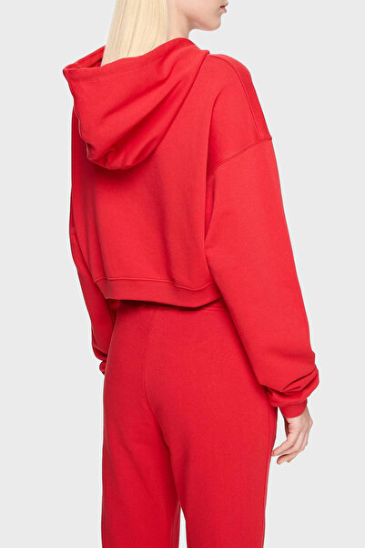 LES BENJAMINS Hanorac Crop Fit din bumbac cu glugă SWEAT LB24FWESSFUHD