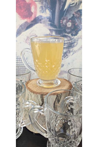 ORTAKÖY CENNETİ 6 Ad Glass Tea Coffee Glass Stylish Image Imported. 150 Cc Volume. 9.5 cm Length 6.5 cm Mouth Width