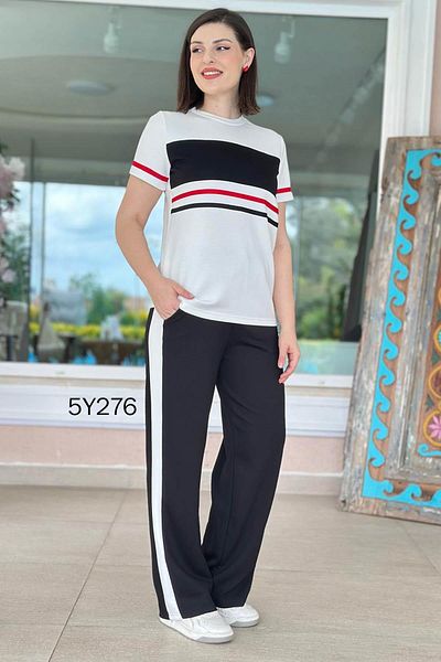 İnce Topuk Striped Modal Fabric Suit 5Y276