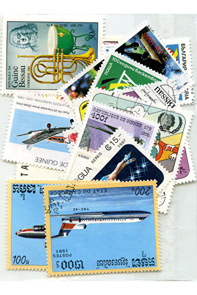 PULKO HistorY 1970 25 Adet Damgalı Dünya Pulları, Pul Lotu, Pul Koleksiyon