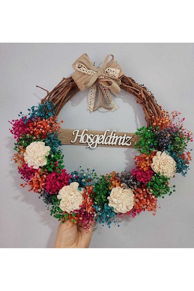 lolipophobi Cipso Floral Στολίδι Πόρτας, Στεφάνι Πόρτας, Στεφάνι, Στολίδι Πόρτας, Διακόσμηση σπιτιού, Δώρο, Γιορτή της Μητέρας, Λουλούδι
