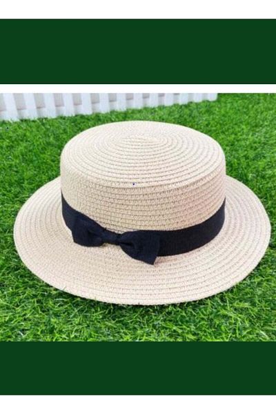Generic Vitacelli Straw Sun Hat for Women, Girls Cute Summer Beach Cap Foldable Visor Floppy Wide Brim with