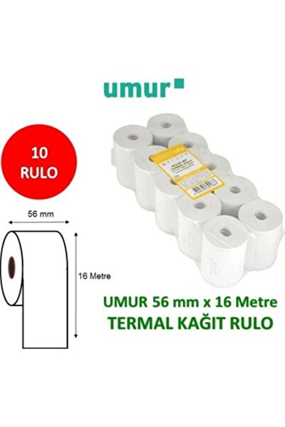 kavacıkofis Umur Pos Rulosu 56 Mm X 16 M 48 Gram, 10 Adet Umur Ürünü Gönderilir.