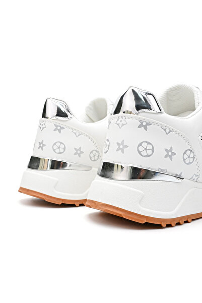 Tmall Pantofi sport De dama ,cu insertii de plasa,D1342, Alb