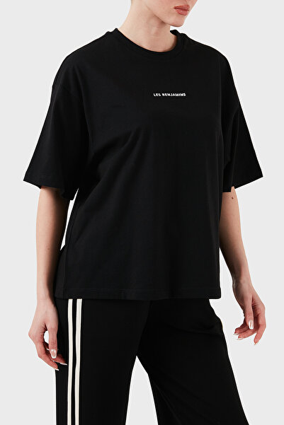 LES BENJAMINS Μπλουζάκι μπλουζάκι με λογότυπο 100% βαμβακερό με λαιμόκοψη LBNOOSESSFUTS