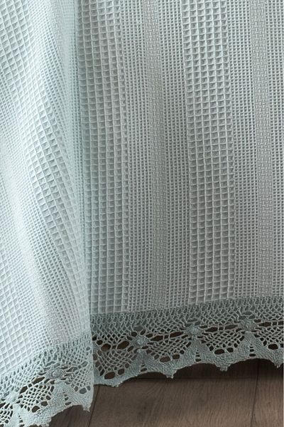 Sevim 100% Cotton Double Kopanaki Lace Honeycomb Pique 210X230 Cm-Mint Green