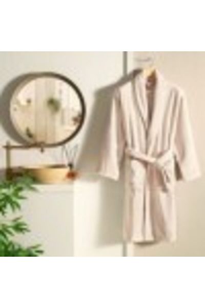 Taç Halat de baie cu guler șal din bumbac, mărimea L/XL, Tac Beige Camel