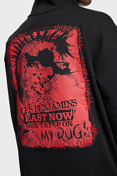 LES BENJAMINS Бавовняний Regular Fit з капюшоном і кишенями-кенгуру Світшот для чоловіків SWEAT LB24FWEAPMUHD