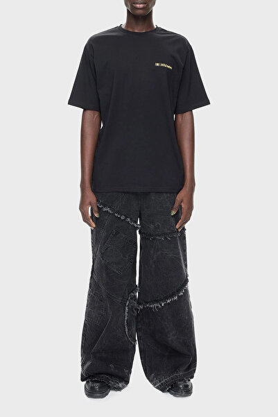 LES BENJAMINS Βαμβακερό μπλουζάκι με χαλαρή εφαρμογή με λαιμόκοψη ανδρικό μπλ...