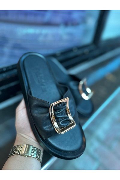 MİSS PARK MODA شباشب بإبزيم ذهبي
