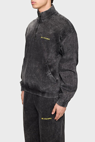 LES BENJAMINS Бавовняний Regular Fit Прямий комір З логотипом Джинсовий светр Чоловічий SWEAT LB24FWEAPMUTT