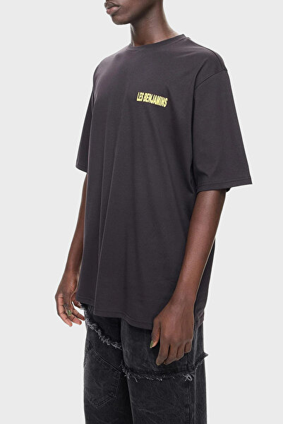 LES BENJAMINS Cotton Oversize Fit Crew Neck t Shirt Men t Shirt Lb24Fweapmuts