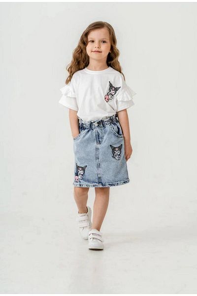 lilnest Girl Kuromi Skirt T-Shirt Set