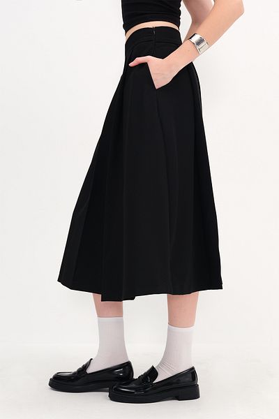 Addax Pleated Midi Skirt E13921
