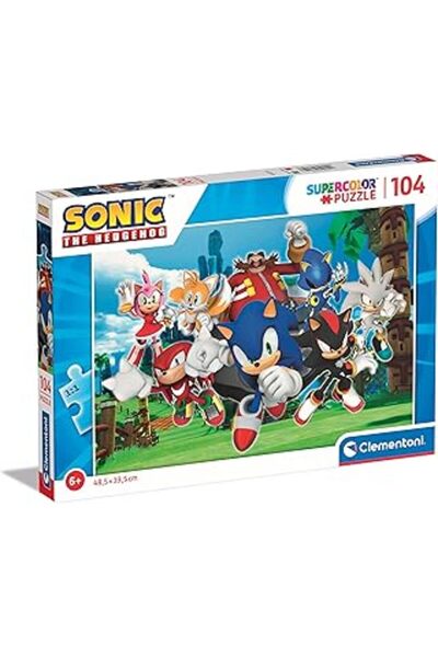 CLEMENTONI 27159 Sonic Supercolor Puzzle 104 قطعة