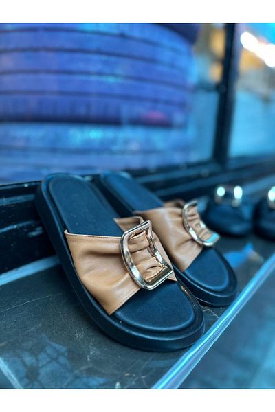MİSS PARK MODA شباشب بإبزيم ذهبي