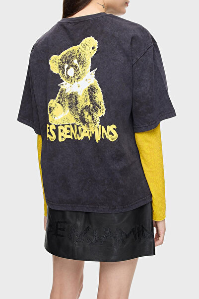 LES BENJAMINS Cotton Boxy Fit Crew Neck t Shirt t Shirt Lb24Fweapfuts