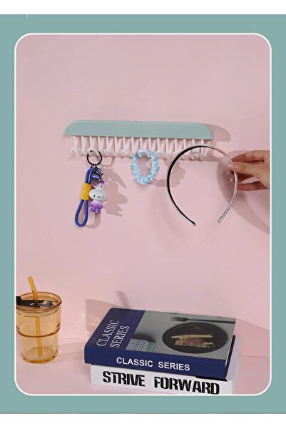 3B Trend 8 Kancalı Mutfak Banyo Dolap Içi Çok Amaçlı Kancalı Yapışkanlı Askı Portatif Askı