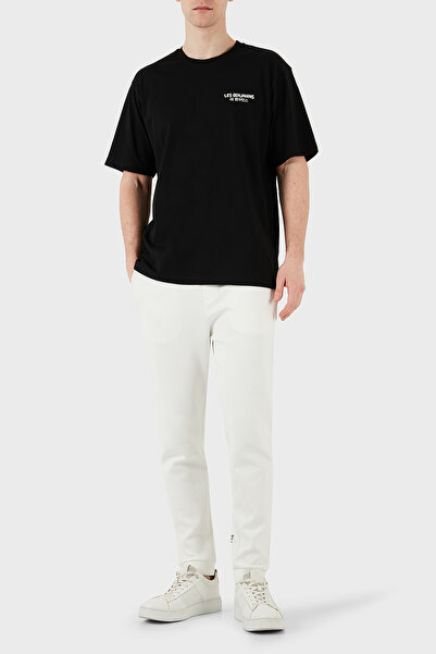 LES BENJAMINS Πίσω εμπριμέ 100% βαμβακερό μπλουζάκι με λαιμόκοψη ανδρικό μπλουζάκι LB25SSUNLMUTS