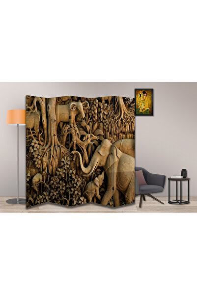 dbsanat Doğa Temalı Özel Tasarım Paravan Room Divider 180 x 200 cm