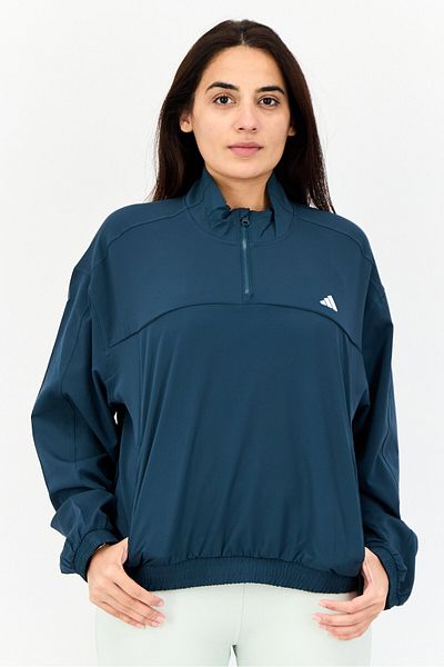 adidas Women Sportswear Fit Long Sleeves Running Truck Jacket, Teal Green