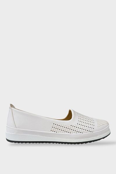 Liger Full Orthopedic Breathable Soft Sole Daily Mother Ballerina White - White