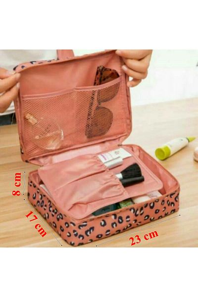 Ecoform Waterproof Brown Cosmetic Makeup Bag Organizer