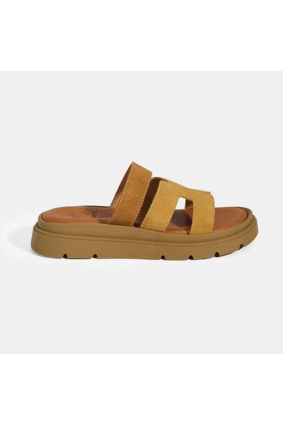 Desa Women's Tan Suede Slippers