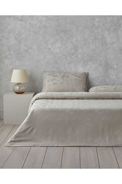 English Home Σετ Παπλωματοθήκη Glare Jacquard Διπλό 200x220 cm Μπεζ