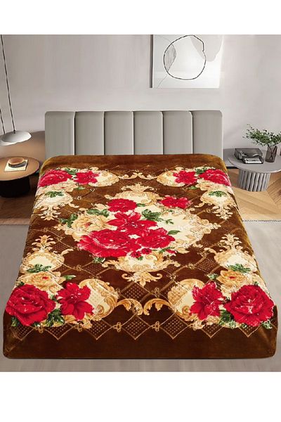 smart home Luxury Winter Blanket for Two People - Soft, Patterned, Two-Layer Blanket - Weight 4 kg - Size 200 x 230 cm