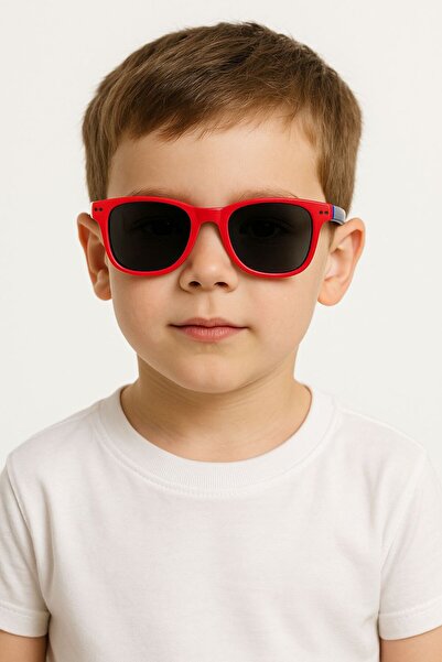 Trend Bebe Butik نظارة شمسية للأولاد باللون الأحمر من عمر 2 إلى 12 سنة |   نم...