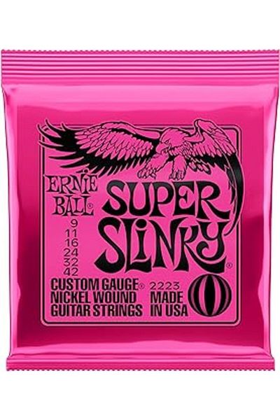 Roses Store Ernie Ball Super Slinky Nickel Wound Electric Guitar Strings - 9-42 Gauge