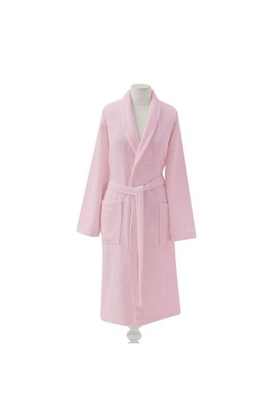 Taç Halat de baie cu guler șal din bumbac, mărimea L/XL, culoarea roz Tac