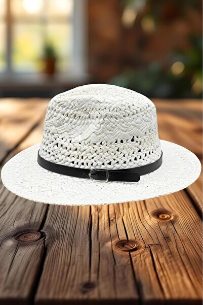 Trenderrs Unisex Summer Organic Knitted Straw Fedora Hat